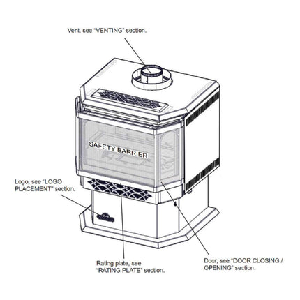 Napoleon Haliburton 50 Direct Vent Millivolt Ignition Compact Natural Gas Stove, 22-Inch [GDS28-1NSB] (SAK81523) SAKSBY WHOLESALE