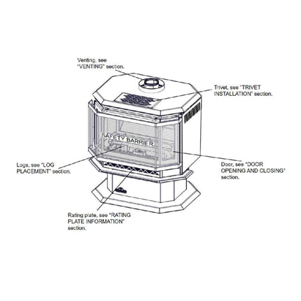 Napoleon Havelock 50 Direct Vent Millivolt Ignition Natural Gas Stove, 28" [GDS50-1NSB] (SAK37589) - Phoenix Fire Art Store