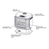 Napoleon Havelock 50 Direct Vent Millivolt Ignition Natural Gas Stove, 28" [GDS50-1NSB] (SAK37589)