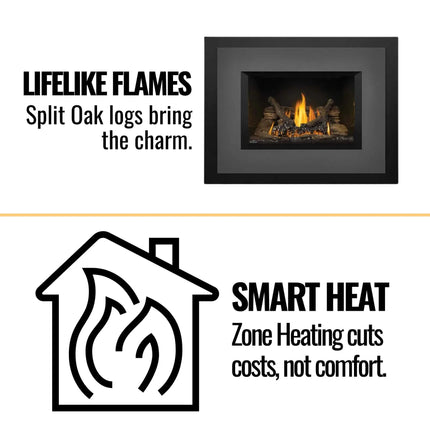 Napoleon Oakville 3 Direct Vent Natural Gas Fireplace Insert, 28" [GDI3N-1] (SAK25498) - Phoenix Fire Art Store