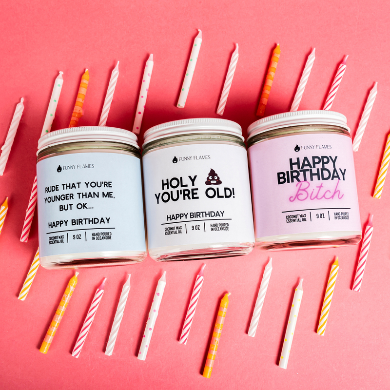 Happy Birthday B*tch - Funny Birthday Cake Candle - Phoenix Fire Art Store