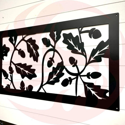 Oak Leaves & Acorns Metal Wall Art - Phoenix Fire Art Store