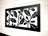 Oak Leaves & Acorns Metal Wall Art - Nature's Party on Your Wall