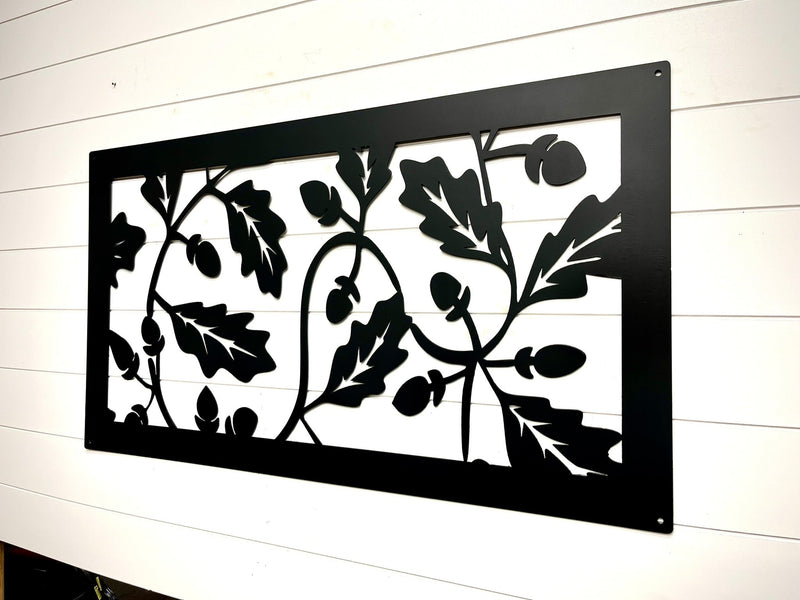 Oak Leaves & Acorns Metal Wall Art - Nature's Party on Your Wall