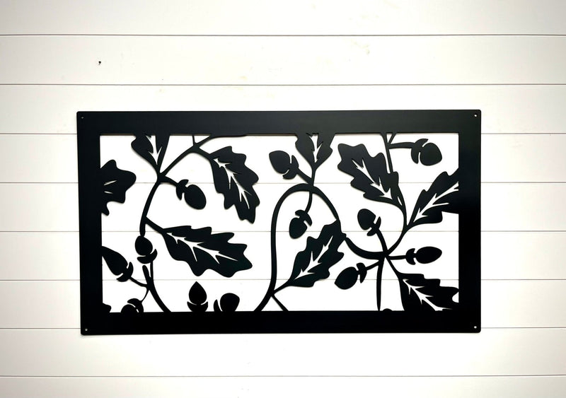 Oak Leaves & Acorns Metal Wall Art - Nature's Party on Your Wall
