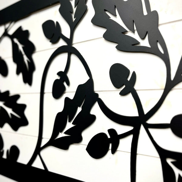 Oak Leaves & Acorns Metal Wall Art - Nature's Party on Your Wall