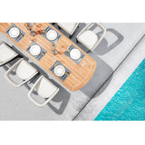 HIGOLD Onda Teak Outdoor Dining Set for 8 Person - Phoenix Fire Art Store