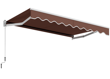 8 x 6.6 Feet Patio Retractable Awning with Manual Crank Handle DirectDeals