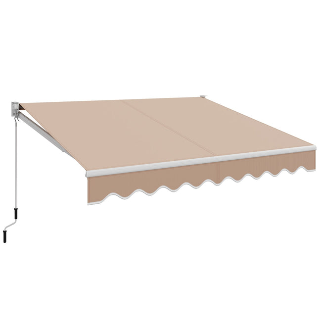 10 x 8.2 Feet Retractable Awning with Easy Opening Manual Crank Handle DirectDeals