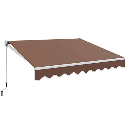 10 x 8.2 Feet Retractable Awning with Easy Opening Manual Crank Handle DirectDeals