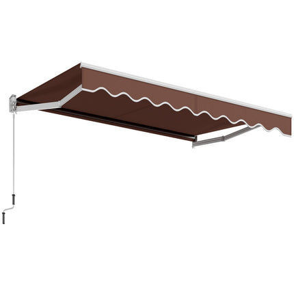 10 x 8.2 Feet Retractable Awning with Easy Opening Manual Crank Handle DirectDeals