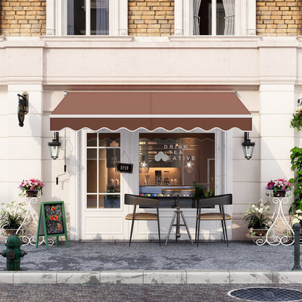 10 x 8.2 Feet Retractable Awning with Easy Opening Manual Crank Handle DirectDeals
