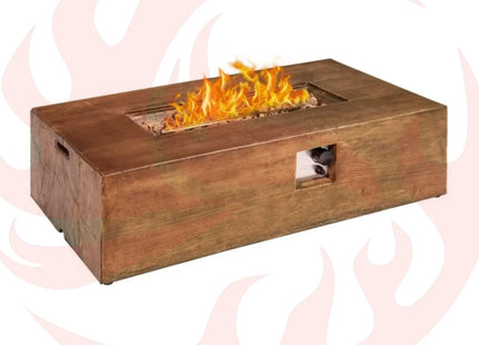 Alora Outdoor Propane Gas Fire Pit Table W/ Lava Rocks & Cover, 50K BTU (SAK94436) - Phoenix Fire Art Store