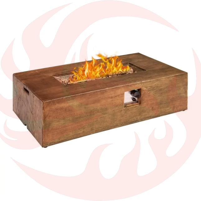Alora Outdoor Propane Gas Fire Pit Table W/ Lava Rocks & Cover, 50K BTU (SAK94436) - Phoenix Fire Art Store