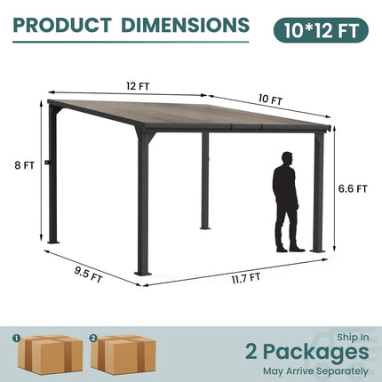 Pamapic Aluminum Hardtop Gazebo Pamapic