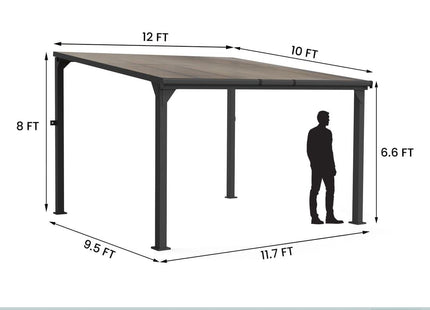 Pamapic Aluminum Hardtop Gazebo Pamapic