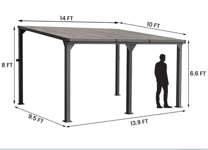 Pamapic Aluminum Hardtop Gazebo Pamapic