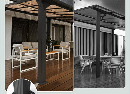 Pamapic Aluminum Hardtop Gazebo Pamapic