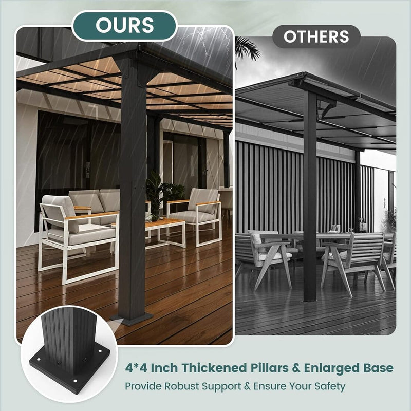 Pamapic Aluminum Hardtop Gazebo