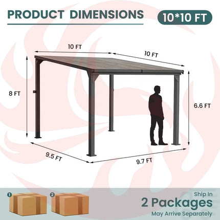 Pamapic Aluminum Hardtop Gazebo Pamapic