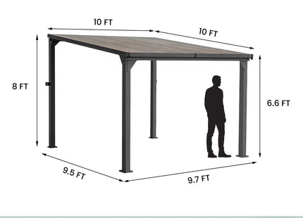 Pamapic Aluminum Hardtop Gazebo Pamapic