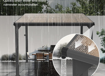 Pamapic Aluminum Hardtop Gazebo Pamapic