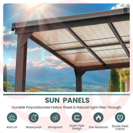 Pamapic Aluminum Hardtop Gazebo Pamapic