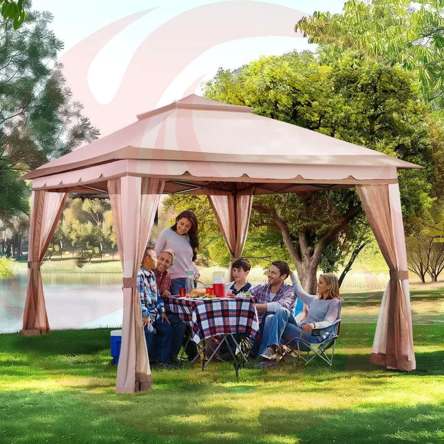 Pamapic Metal Outdoor Pop up Gazebo - Phoenix Fire Art Store