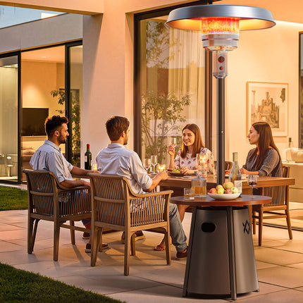 Pamapic 50,000 BTU Patio Propane Heater with 27.6" Round Table Design for Porch, Garden, Residential & Commercial Use
