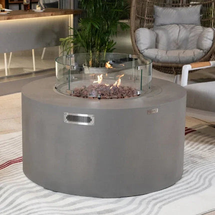 Elementi Pacaya Fire Table With Propane Tank Drawer OFG311