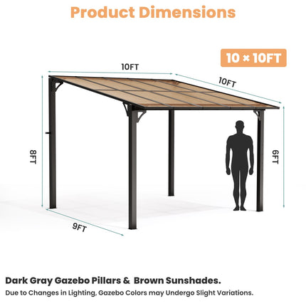 Aera Lean To Patio Gazebo Pamapic