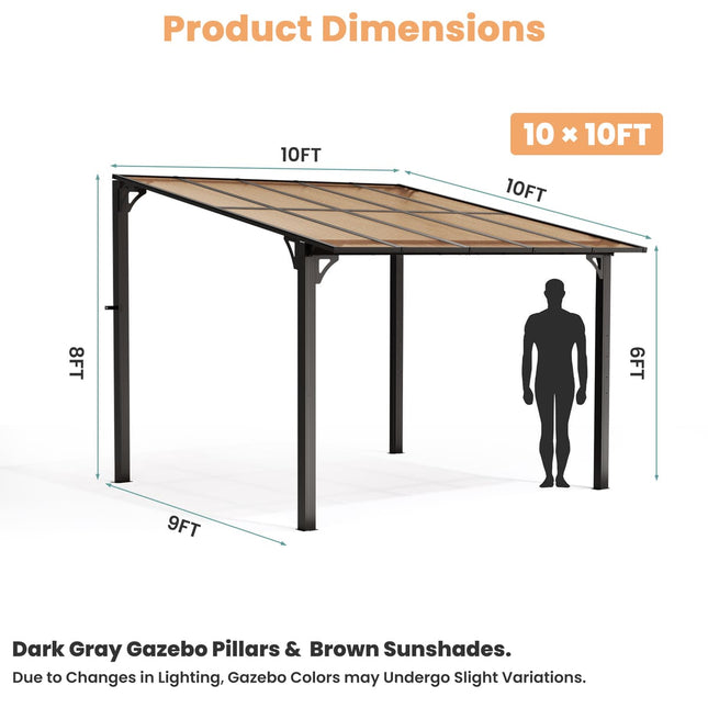 Aera Lean To Patio Gazebo Pamapic