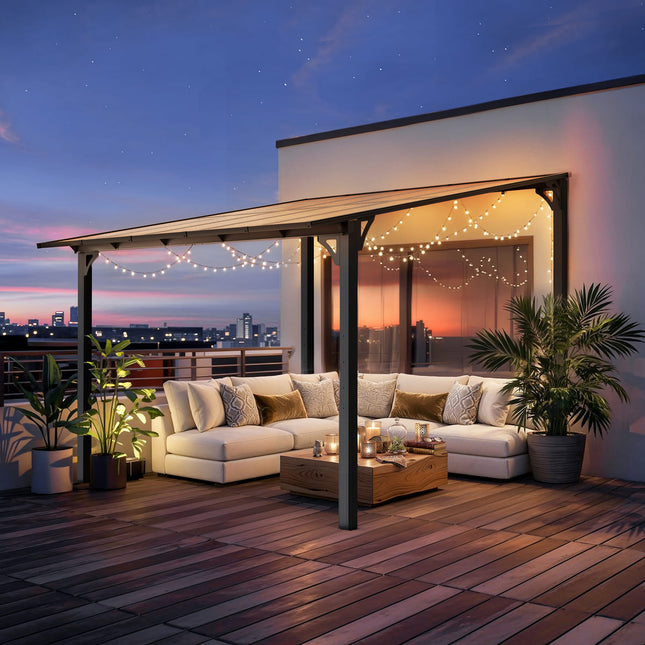 Aera Lean To Patio Gazebo Pamapic
