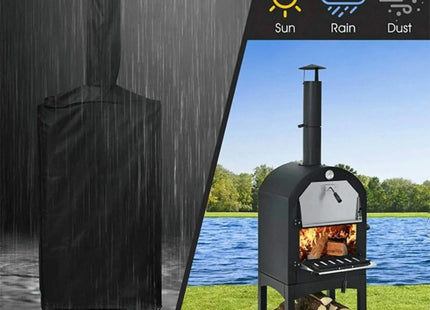 Portable Outdoor Wood Fired Pizza Oven W/ Pizza Stone & Waterproof Cover (SAK82635) - Phoenix Fire Art Store