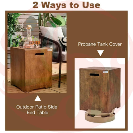 Premium 16" Outdoor Hideaway Table Cover For Standard 20 LBS Propane Tank (SAK73142) SAKSBY WHOLESALE