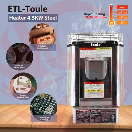Thermora Premium All-Weather Outdoor Pinewood Barrel Sauna Kit With 4.5KW Heater And Tempered Glass Window (SAK91462) - Phoenix Fire Art Store