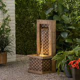 Premium 35 Inch Hand-Crafted Weather-Resistant Waterfall Fountain With LED Lights (SAK86757)