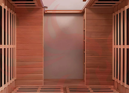 Thermora Premium 4-Person Luxury Low EMF Outdoor FAR Infrared Home Sauna With Bluetooth Audio, 2050W (SAK15372) SAKSBY WHOLESALE