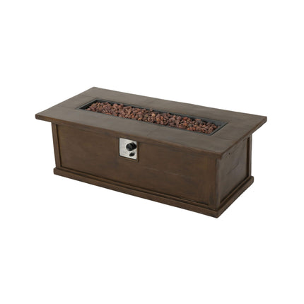 Alora Premium 56" Transitional Rectangular Outdoor Propane Gas Fire Pit Table, 50K BTU (SAK25790)