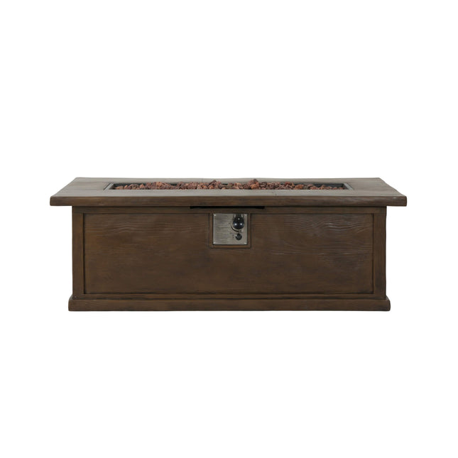 Alora Premium 56" Transitional Rectangular Outdoor Propane Gas Fire Pit Table, 50K BTU (SAK25790)