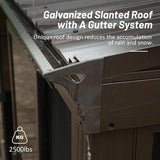 [10x12FT] Alora Premium Against Wall Mounted Solarium Sunroom With Galvanized Steel Sloping Roof (SAK96375)