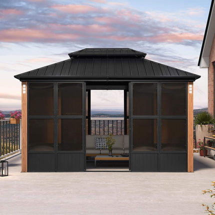 Alora Prestige Premium Hardtop Double Top Outdoor Patio Solarium Sunroom (SAK43078) SAKSBY WHOLESALE