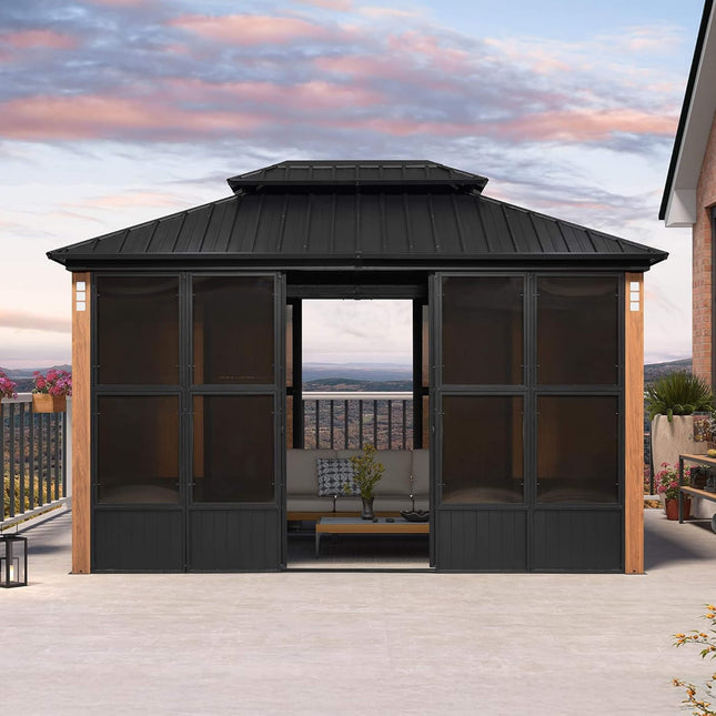 Alora Prestige Premium Hardtop Double Top Outdoor Patio Solarium Sunroom (SAK43078) SAKSBY WHOLESALE
