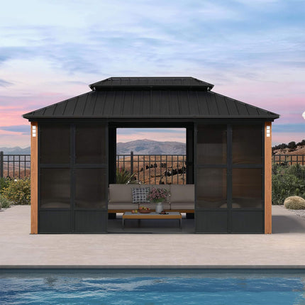 Alora Prestige Premium Hardtop Double Top Outdoor Patio Solarium Sunroom (SAK43078) SAKSBY WHOLESALE