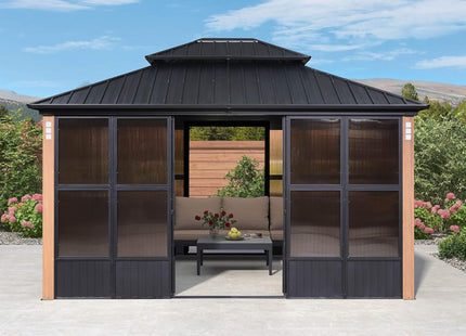 Alora Prestige Premium Hardtop Double Top Outdoor Patio Solarium Sunroom (SAK43078) SAKSBY WHOLESALE