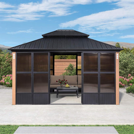 Alora Prestige Premium Hardtop Double Top Outdoor Patio Solarium Sunroom (SAK43078) SAKSBY WHOLESALE
