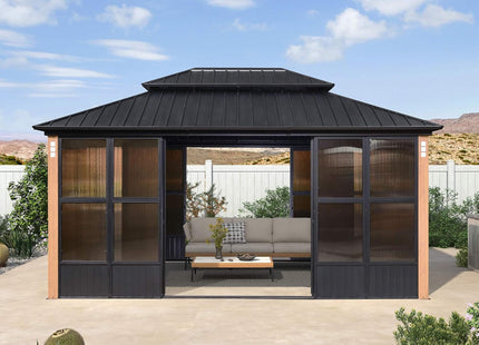 Alora Prestige Premium Hardtop Double Top Outdoor Patio Solarium Sunroom (SAK43078) SAKSBY WHOLESALE