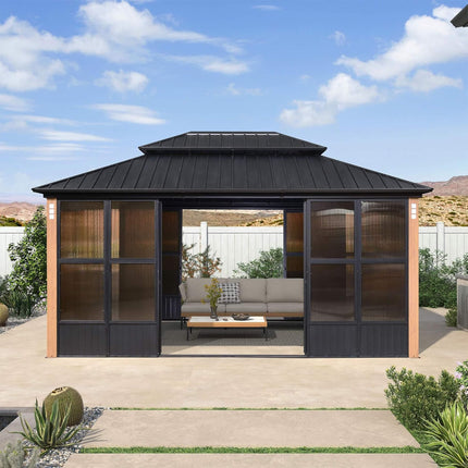 Alora Prestige Premium Hardtop Double Top Outdoor Patio Solarium Sunroom (SAK43078) SAKSBY WHOLESALE