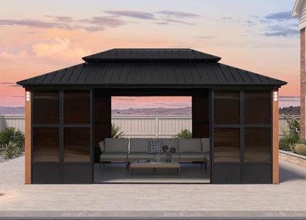 Alora Prestige Premium Hardtop Double Top Outdoor Patio Solarium Sunroom (SAK43078) SAKSBY WHOLESALE
