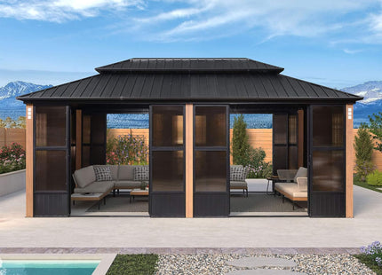 Alora Prestige Premium Hardtop Double Top Outdoor Patio Solarium Sunroom (SAK43078) SAKSBY WHOLESALE